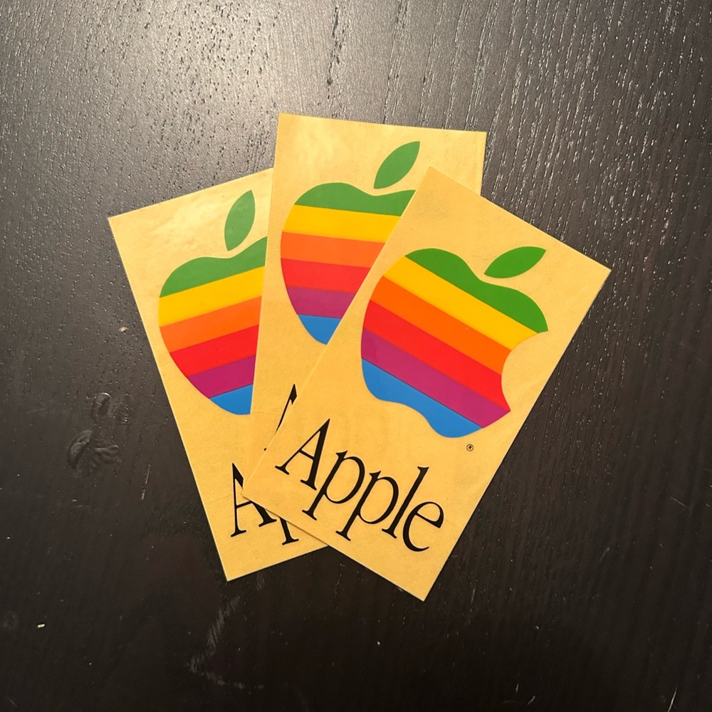 Vintage Apple Rainbow Logo Stickers